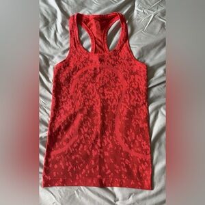 Red Lululemon Swiftly Tech Racerback Tank Top